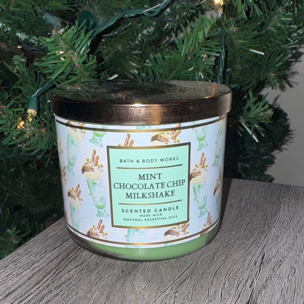 RARE Bath & Body Works Mint Chocolate Chip Candle